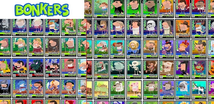 All 130 Bonkers Characters ! Mega Bundle Pack